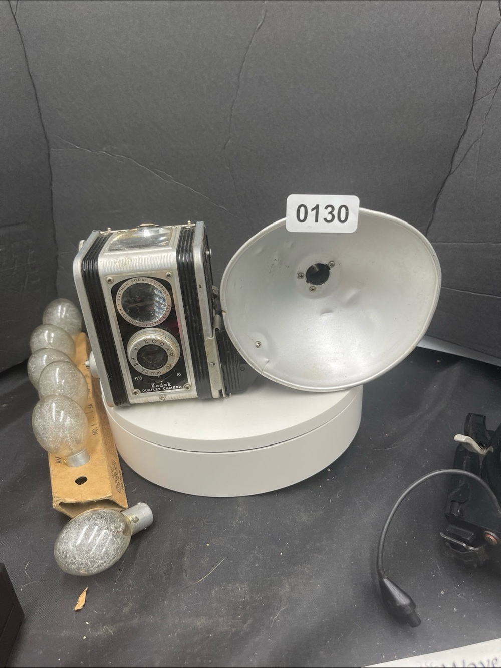 Vintage Kodak Duaflex II Camera with Flash & Extras